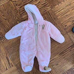 SNUGGLY keep baby girl warm bunting suit